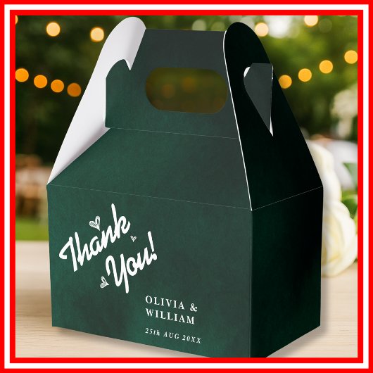 Emerald Green Wedding Thank You  Bedankdoosjes