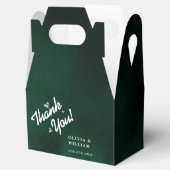 Emerald Green Wedding Thank You  Bedankdoosjes (Geopend)