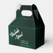 Emerald Green Wedding Thank You  Bedankdoosjes (Voorkant Zijde)