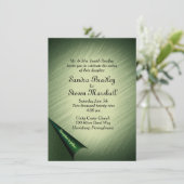 Emerald Green Wedding Uitnodiging (Staand voorkant)