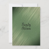 Emerald Green Wedding Uitnodiging (Achterkant)