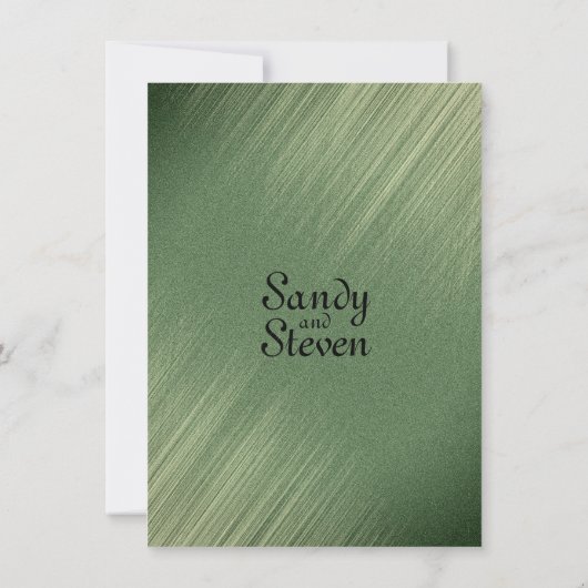 Emerald Green Wedding Uitnodiging (Achterkant)