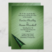 Emerald Green Wedding Uitnodiging (Voorkant / Achterkant)