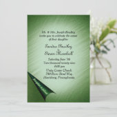 Emerald Green Wedding Uitnodiging (Staand voorkant)