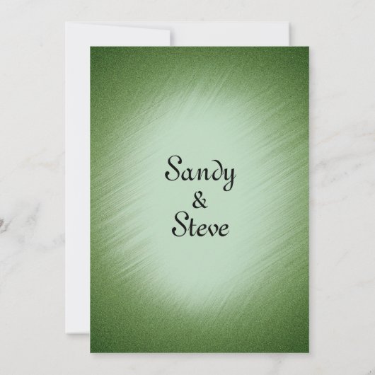 Emerald Green Wedding Uitnodiging (Achterkant)