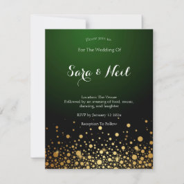 Emerald Green Wedding-uitnodiging populair Kaart