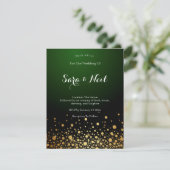 Emerald Green Wedding-uitnodiging populair Kaart (Staand voorkant)