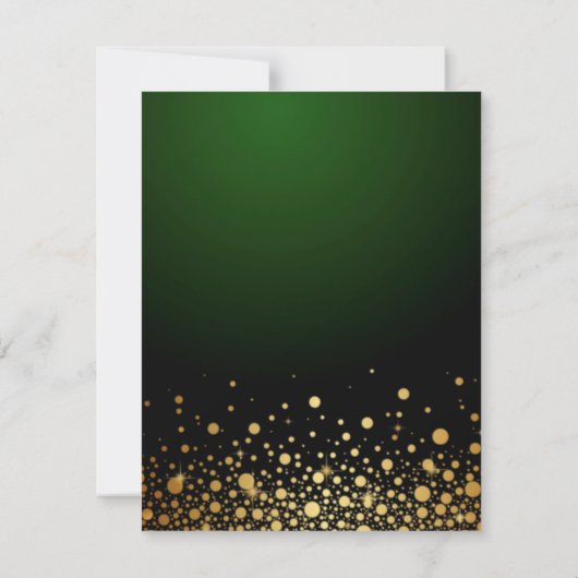 Emerald Green Wedding-uitnodiging populair Kaart (Achterkant)