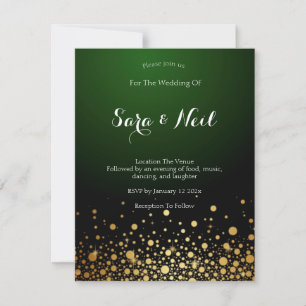 Emerald Green Wedding-uitnodiging populair Kaart