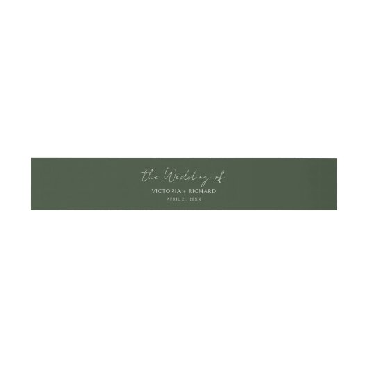 Emerald Green Wedding Uitnodigingen Wikkel (Vlak)