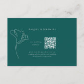 Emerald Green Wedding Website Enclosure Card Informatiekaartje (Voorkant)