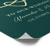 Emerald Green Wedding Welcome Poster (Hoek)