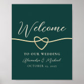 Emerald Green Wedding Welcome Poster (Voorkant)
