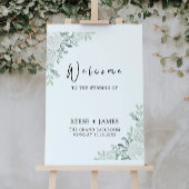 Emerald Green Wedding Welcome Sign Poster