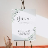Emerald Green Wedding Welcome Sign Poster
