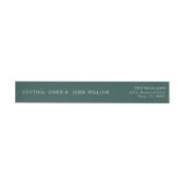 Emerald Green Wedding Wrap rond adreslabel (Individueel)