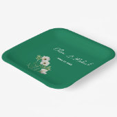 Emerald green White Borden Weddenschap Paper Papieren Bordje (Gebogen)