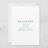 Emerald Green White Hydrangeas Brunch & Bubbly Kaart (Achterkant)