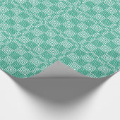 Emerald Green White Japanse print Cadeaupapier (Hoek)