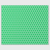 Emerald Green White Moroccan Quatrefoil Pattern #4 Cadeaupapier (Vlak)