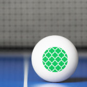 Emerald Green White Moroccan Quatrefoil Pattern #5 Pingpongbal (Net)