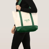 Emerald Green, White Shamrock Bloemenmeisje Bag Tote Bag (Voorkant (product))