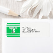Emerald Green White Team Jersey Etiket (Insitu)