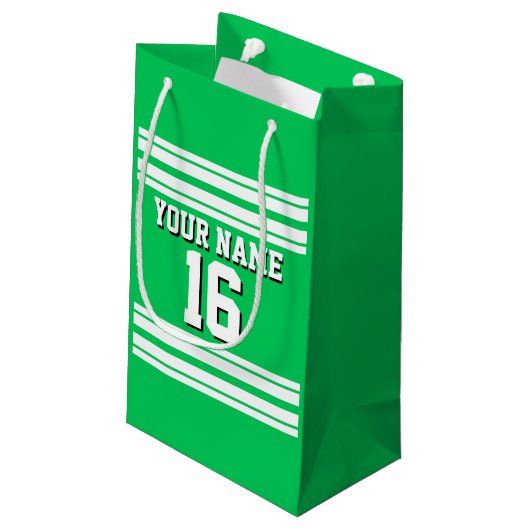Emerald Green White Team Jersey Klein Cadeauzakje (Achterkant Gekanteld)