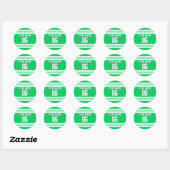 Emerald Green White Team Jersey Ronde Sticker (Vel)