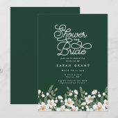 Emerald Green White Vrijgezellenfeest verse bloeme Kaart (Voorkant / Achterkant)