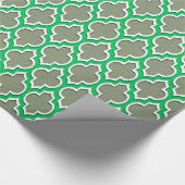 Emerald Green Wht XL Moroccan #4DS Cadeaupapier (Hoek)
