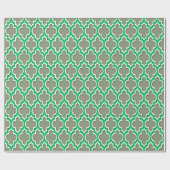 Emerald Green Wht XL Moroccan #4DS Cadeaupapier (Vlak)