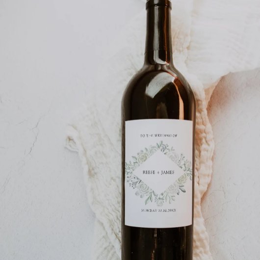 Emerald Green wijnfles label Sjabloon Wijn Etiket