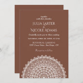 Emerald Green Wild Amazon Forest Mandala Wedding Kaart (Voorkant / Achterkant)