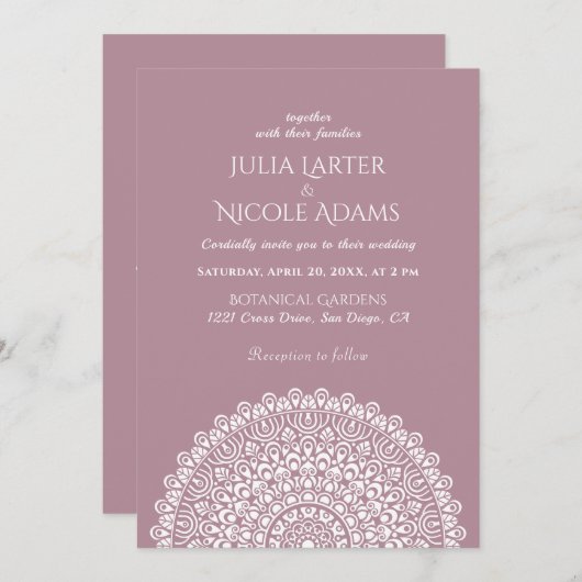 Emerald Green Wild Amazon Forest Mandala Wedding Kaart (Voorkant / Achterkant)