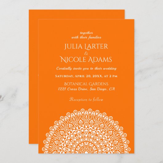 Emerald Green Wild Amazon Forest Mandala Wedding Kaart (Voorkant / Achterkant)