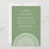 Emerald Green Wild Amazon Forest Mandala Wedding Kaart (Voorkant)