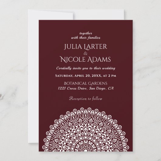 Emerald Green Wild Amazon Forest Mandala Wedding Kaart (Voorkant)