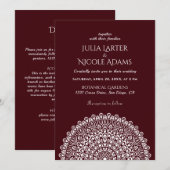 Emerald Green Wild Amazon Forest Mandala Wedding Kaart (Voorkant / Achterkant)