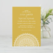 Emerald Green Wild Amazon Forest Mandala Wedding Kaart (Staand voorkant)