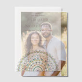 Emerald Green Wild Amazonewoud Mandala bruiloft Vellum Uitnodigingen (Offset (Koppel))