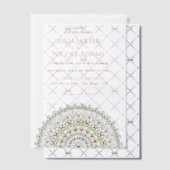 Emerald Green Wild Amazonewoud Mandala bruiloft Vellum Uitnodigingen (Offset (Uitnodiging))
