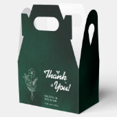 Emerald Green Wildflower Wedding Thank You Bedankdoosjes (Geopend)