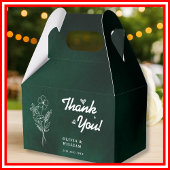 Emerald Green Wildflower Wedding Thank You Bedankdoosjes