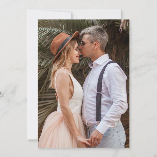 Emerald Green Wispy Crest Monogram Sla de datum op Save The Date (Achterkant)