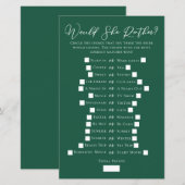 Emerald Green zou ze liever Vrijgezellenfeest spel (Voorkant / Achterkant)