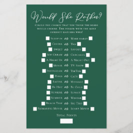 Emerald Green zou ze liever Vrijgezellenfeest spel