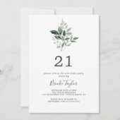 Emerald Greenery 21e verjaardag Kaart (Voorkant)