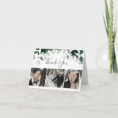 Emerald Greenery 3 Gevouwen foto Hartelijk dank Bedankkaart (Voorkant)