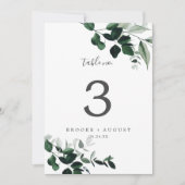Emerald Greenery 5x7"-tabelnummer Kaart (Voorkant)